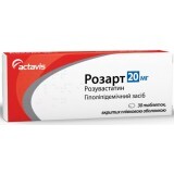 Розарт 20 мг Розувастатин табл., №30