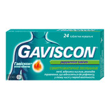 Гавискон мятные таблетки жевательные, симптоматическое лечение изжоги, 24 шт.