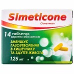 Симетикон табл. п/о 125 мг блистер №14: цены и характеристики