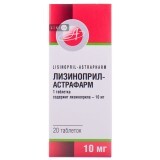 Лізиноприл-Астрафарм табл. 10 мг блістер №20