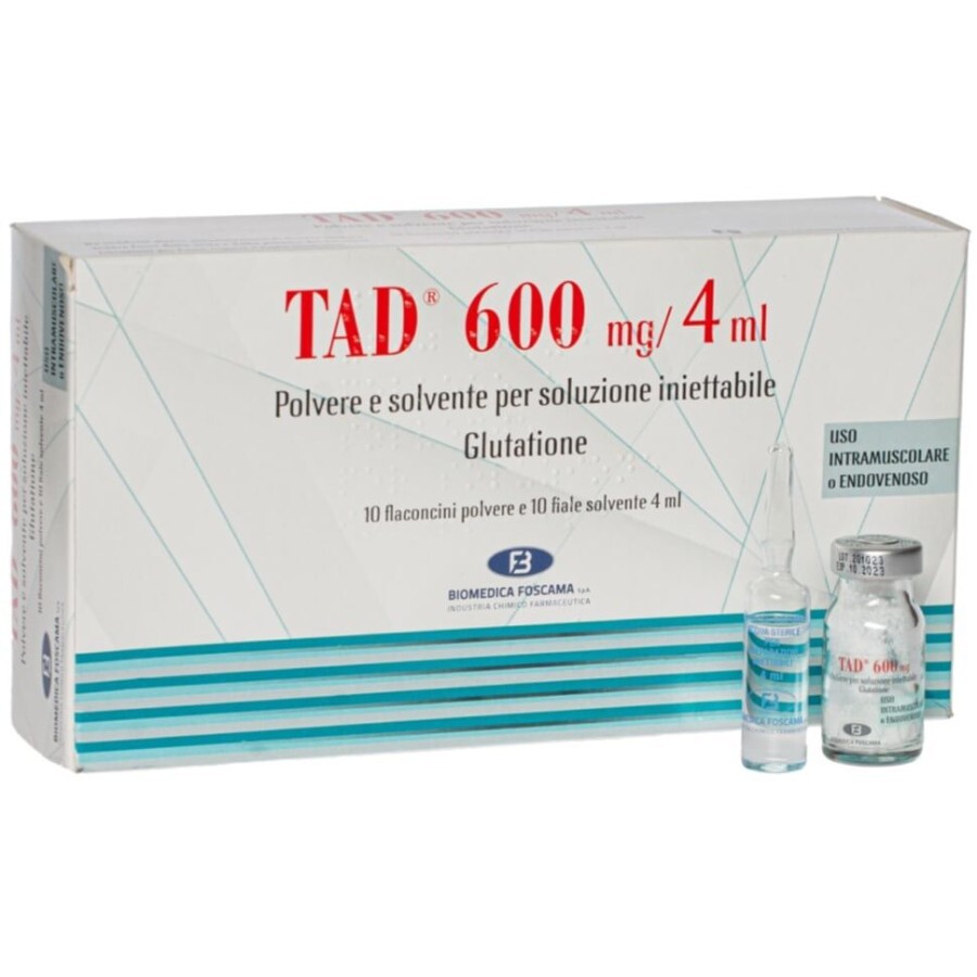 Глутатионовый препарат Biomedica Foscama Tad 600 мг/4 мл, №10: цены и характеристики
