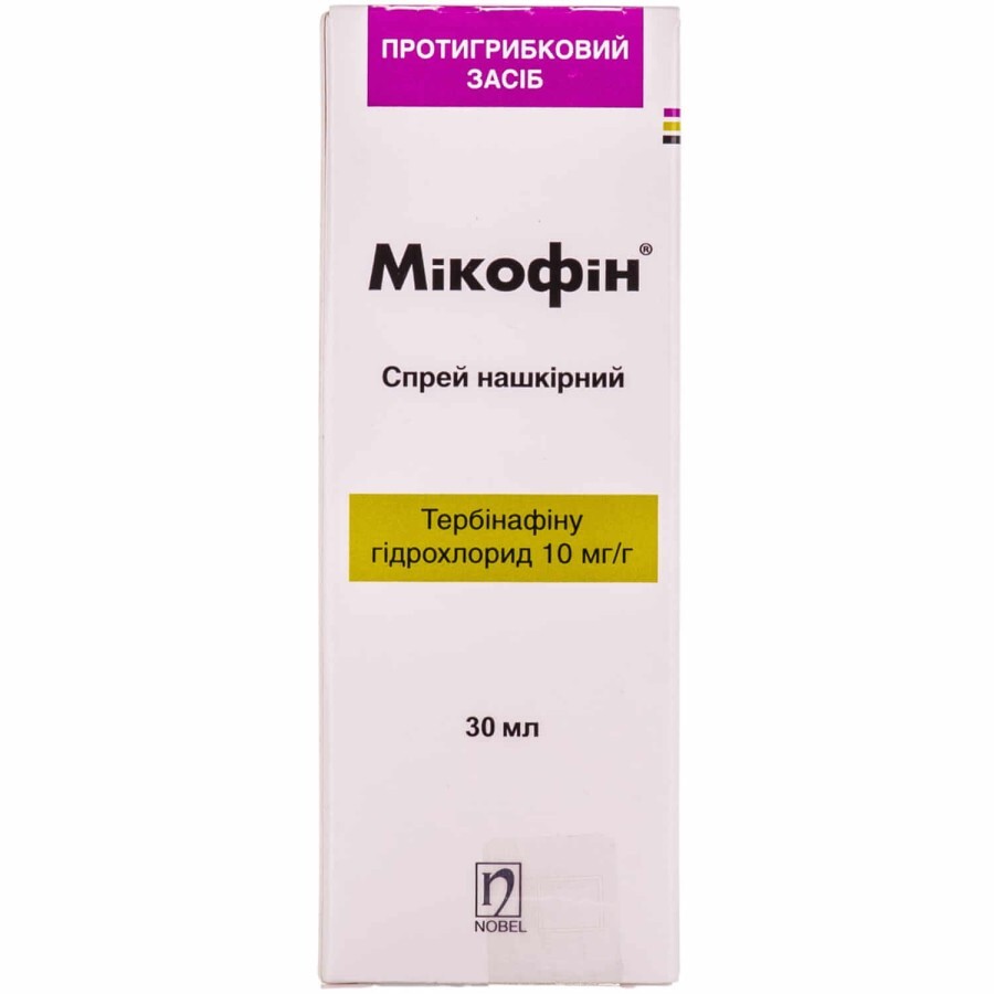 Мікофін спрей нашкірний 10 мг/г фл. 30 мл, з розпилювачем: ціни та характеристики