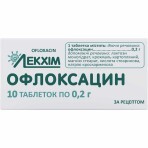 Офлоксацин табл. 0,2 г блістер №10: ціни та характеристики
