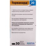 Торвакард кристал табл. п/плен. оболочкой 20 мг блистер №30: цены и характеристики