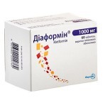 Диаформин табл. п/плен. оболочкой 1000 мг блистер №60: цены и характеристики
