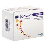 Діаформін табл. в/плівк. обол. 1000 мг блістер №60