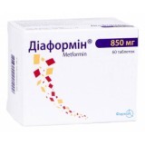 Диаформин табл. 850 мг блистер №60
