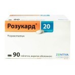 Розукард 20 табл. в/о 20 мг блістер №90: ціни та характеристики