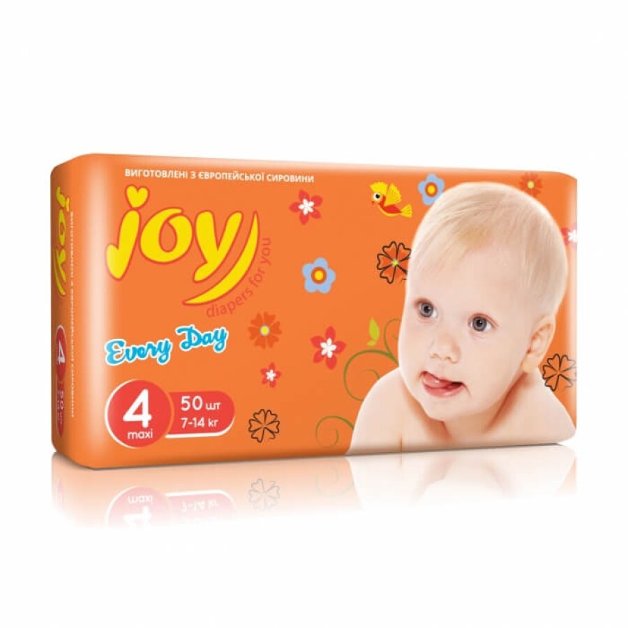 Підгузки Joy Every Day розмір 4 (7-14 кг), 50 шт: ціни та характеристики
