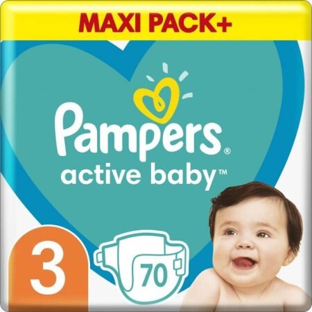 Подгузники Pampers Active Baby Размер 3 (Midi) 6-10 кг 70 шт