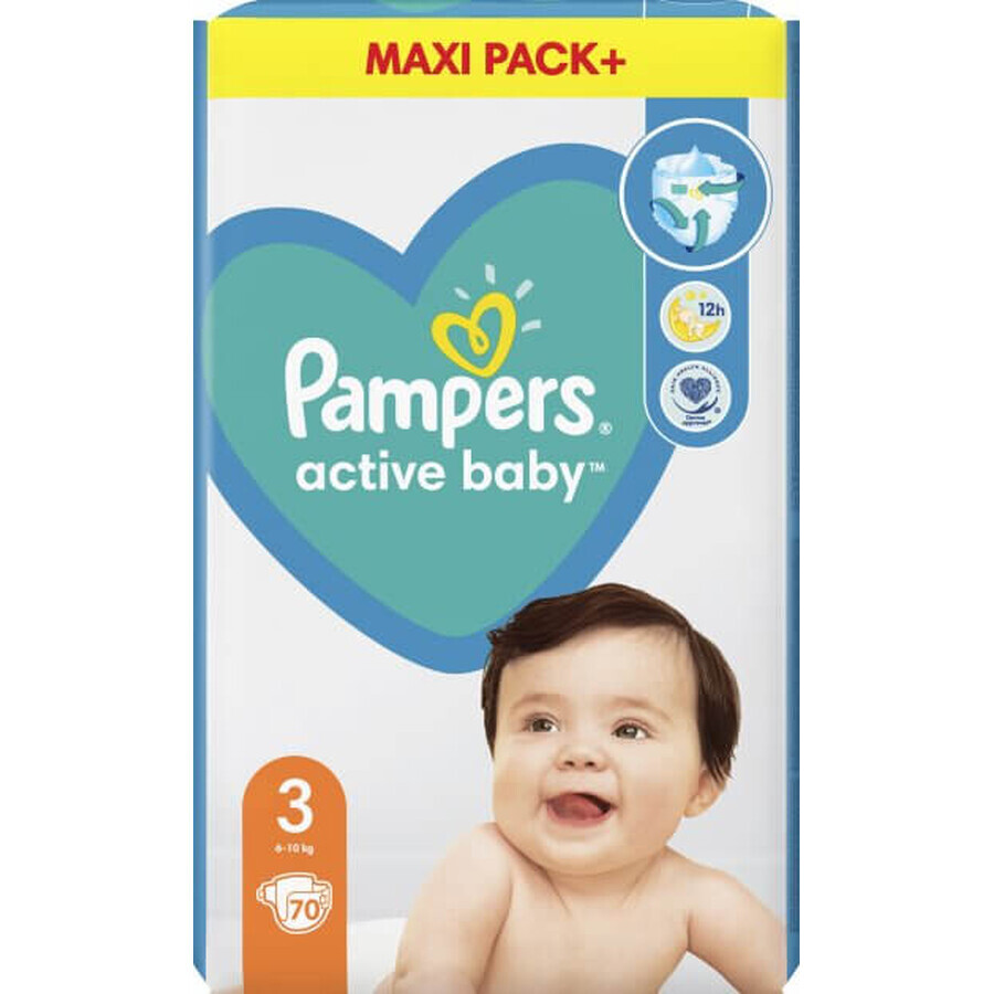 Підгузки Pampers Active Baby Розмір 3 (Midi) 6-10 кг 70 шт: ціни та характеристики