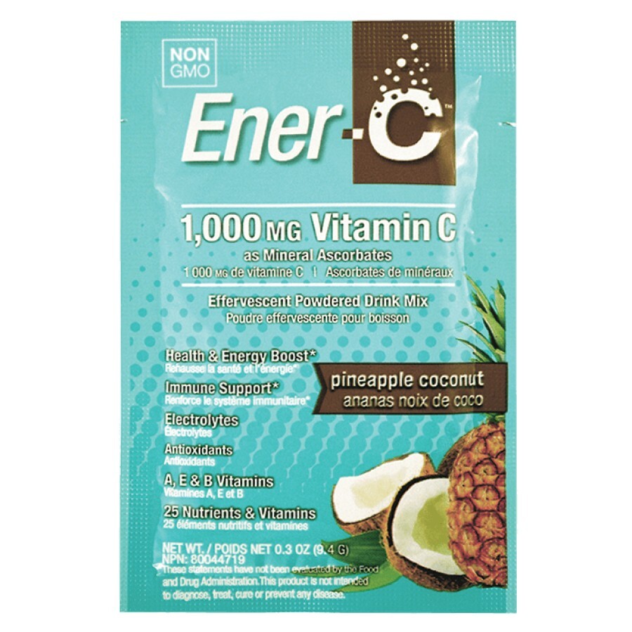 Вітамінний напій для підвищення імунітету Vitamin C Ener-C 1 пакетик смак ананаса і кокоса: ціни та характеристики