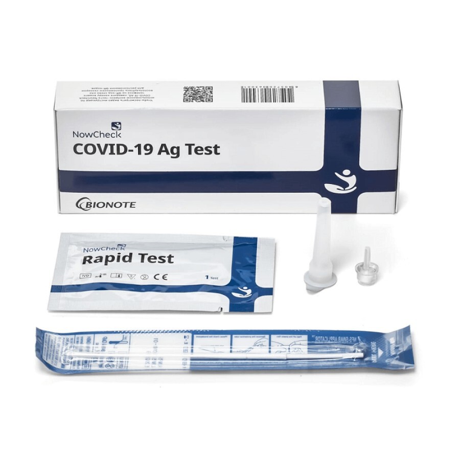Экспресс-тест Bionote NowCheck Covid-19 Ag для определения антигенов коронавируса, 1 штука (назальный): цены и характеристики