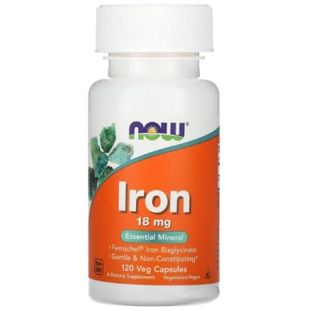Железо Now Foods Iron 18 мг капсулы, №120
