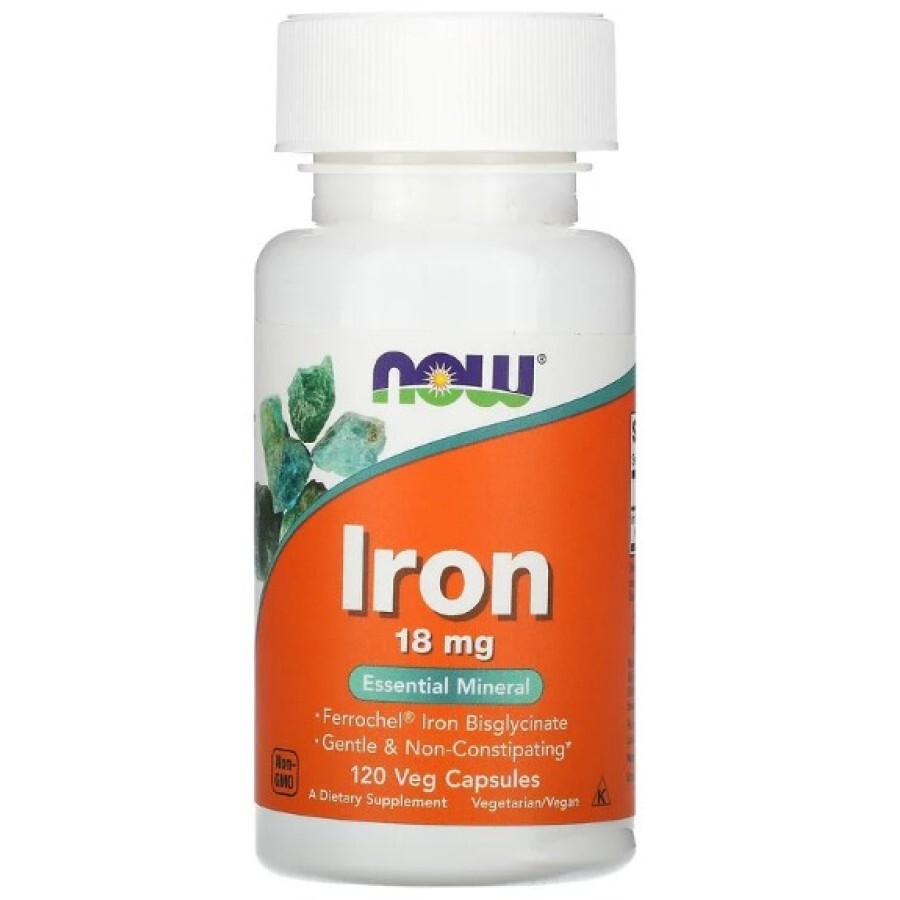 Железо Now Foods Iron 18 мг капсулы, №120: цены и характеристики