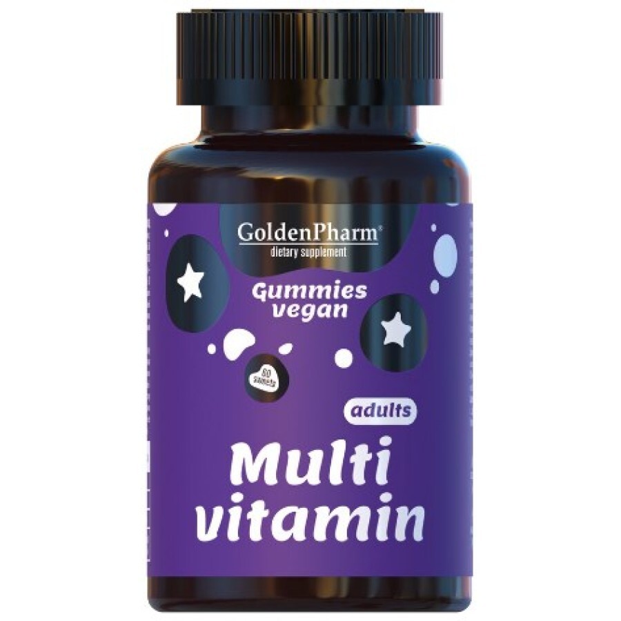 Мультивитамины Golden Pharm Multi Vitamin Веганский мармелад,  №60: цены и характеристики