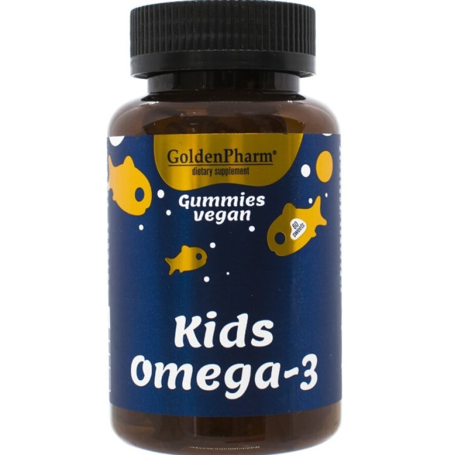 Веганский мармелад Golden Pharm Kids Omega-3, № 60: цены и характеристики