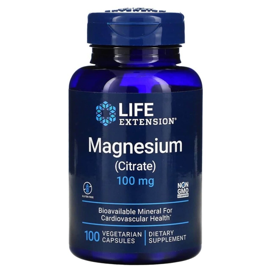 Цитрат Магния Magnesium (Citrate) Life Extension 100 мг 100 капсул: цены и характеристики