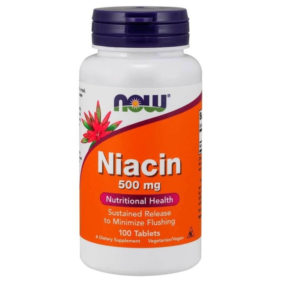 Ниацин (В3) 500 мг Now Foods 100 таблеток: цены и характеристики