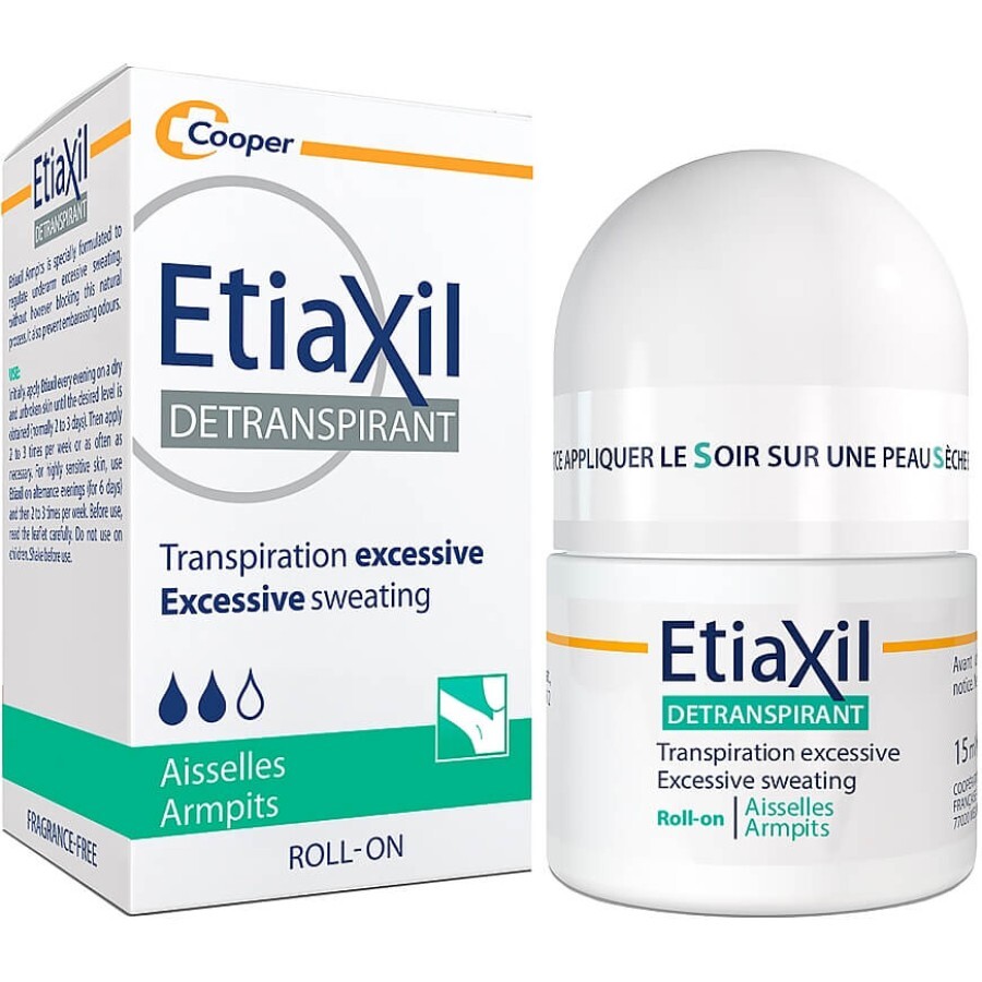Дезодорант-антиперспірант Etiaxil Sensitive від підвищеного потовиділення для чутливої шкіри, 15 мл: ціни та характеристики
