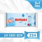Дитячі вологі серветки Huggies Pure 56 х 4 шт: ціни та характеристики
