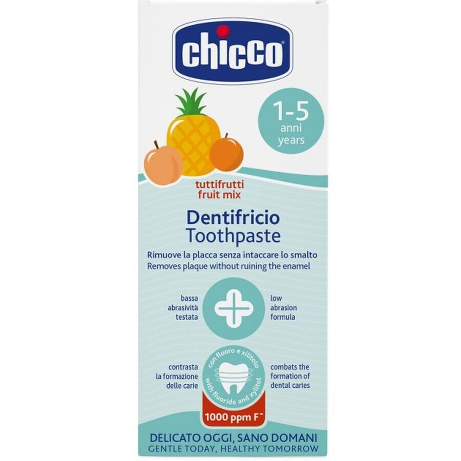 Зубная паста Chicco Тутти-Фрутти с фтором от 1 года 50 мл: цены и характеристики