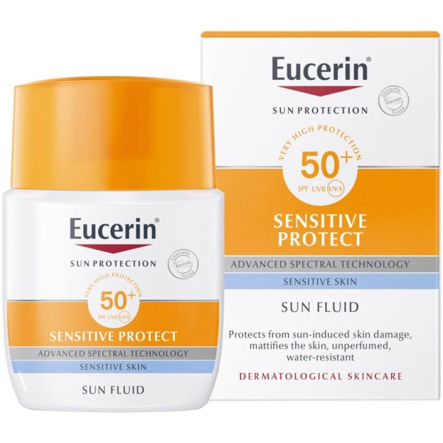 Солнцезащитный флюид для лица Eucerin SPF-50, 50 мл: цены и характеристики