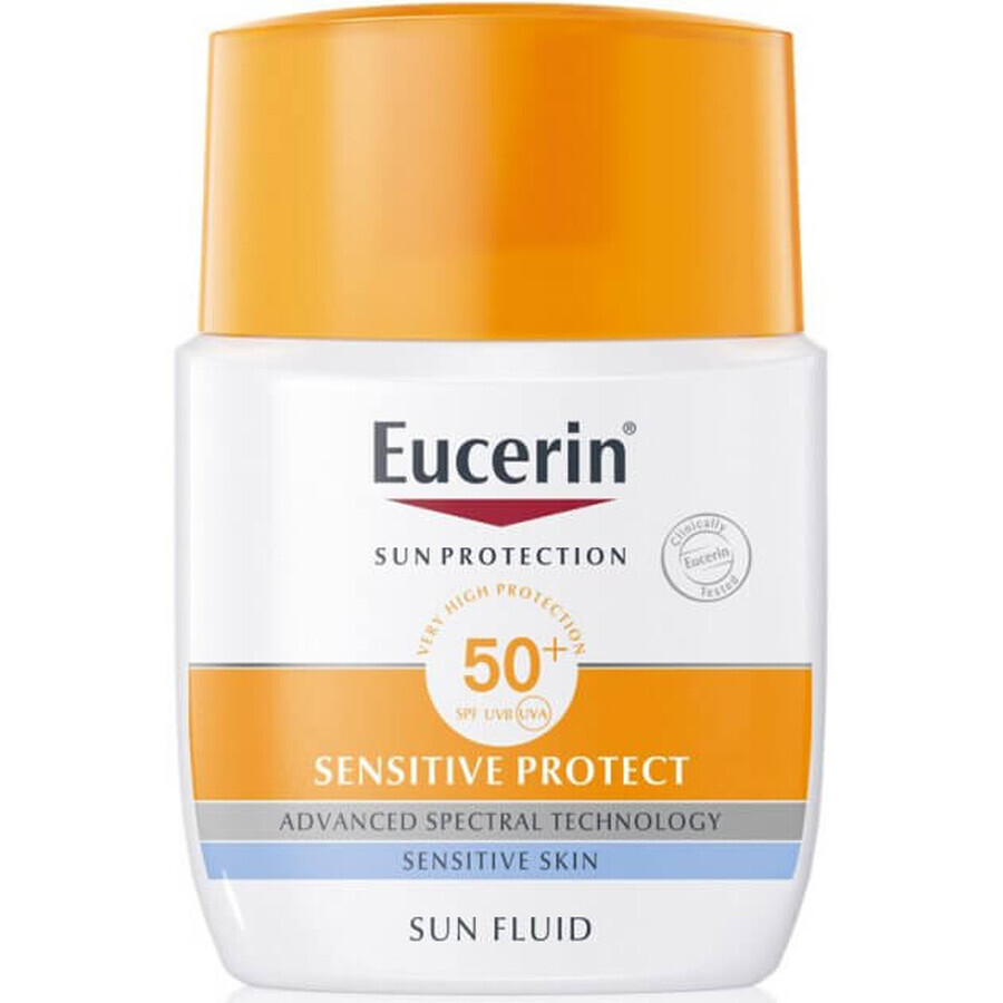 Сонцезахисний флюїд для обличчя Eucerin SPF 50 50 мл: ціни та характеристики