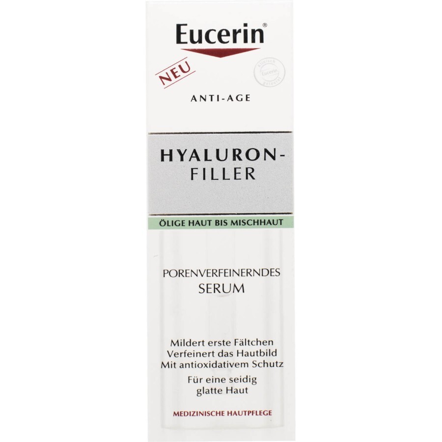 Сыворотка для усовершенствования структуры кожи Eucerin Гиалурон-филлер уменьшение пор и первых морщин, 30 мл: цены и характеристики