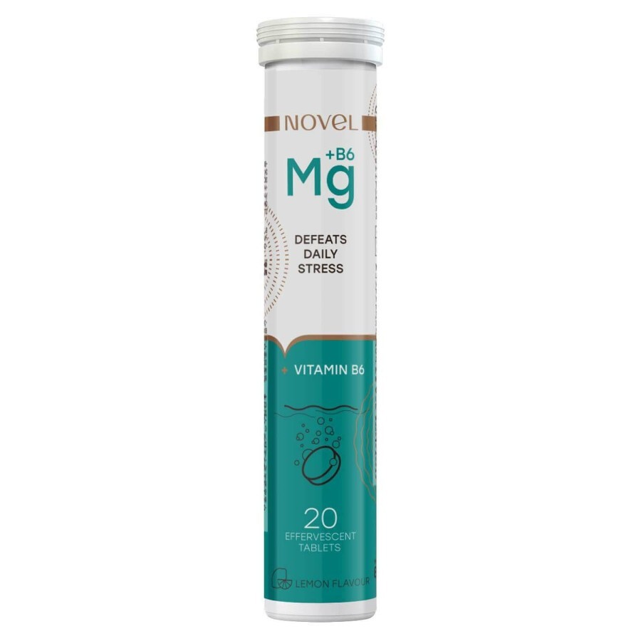 Вітаміни шипучі Novel Magnesium + B6 таблетки №20: ціни та характеристики