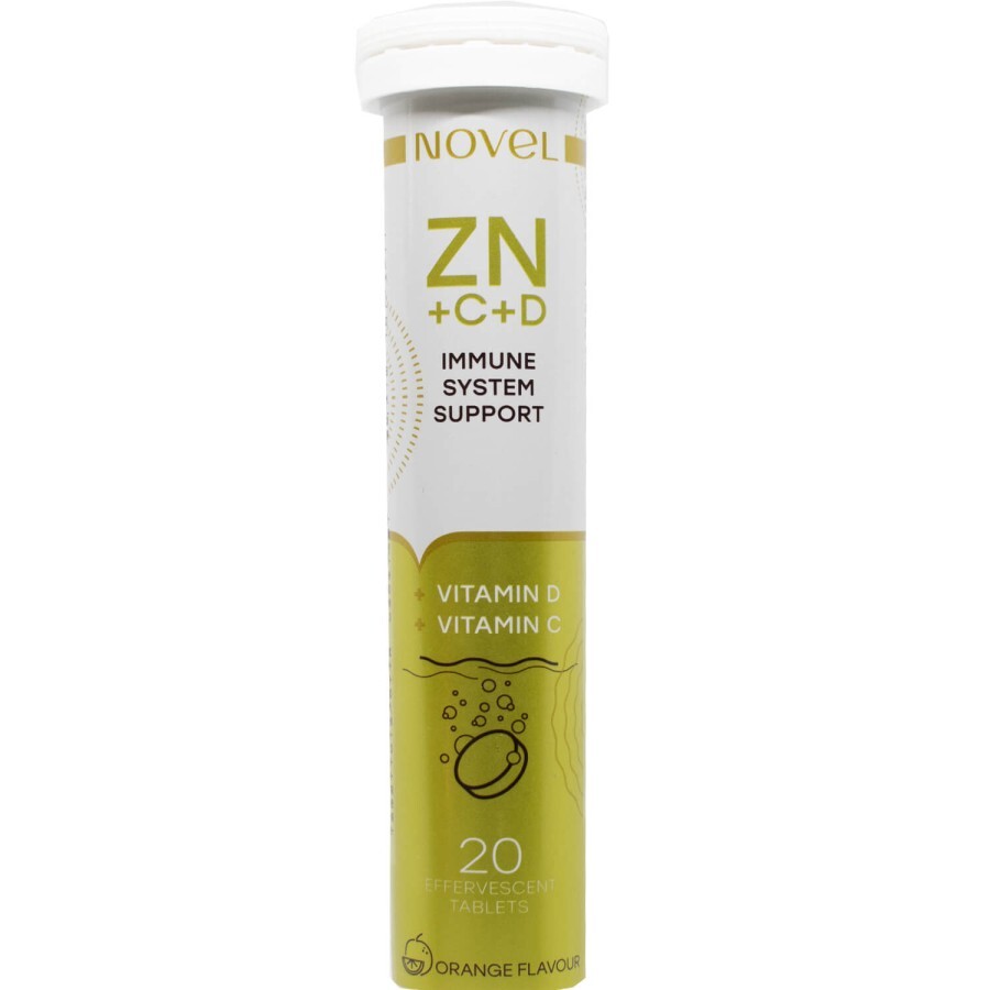 Витамины шипучие Novel Vitamin C + Zinc + D таблетки №20: цены и характеристики