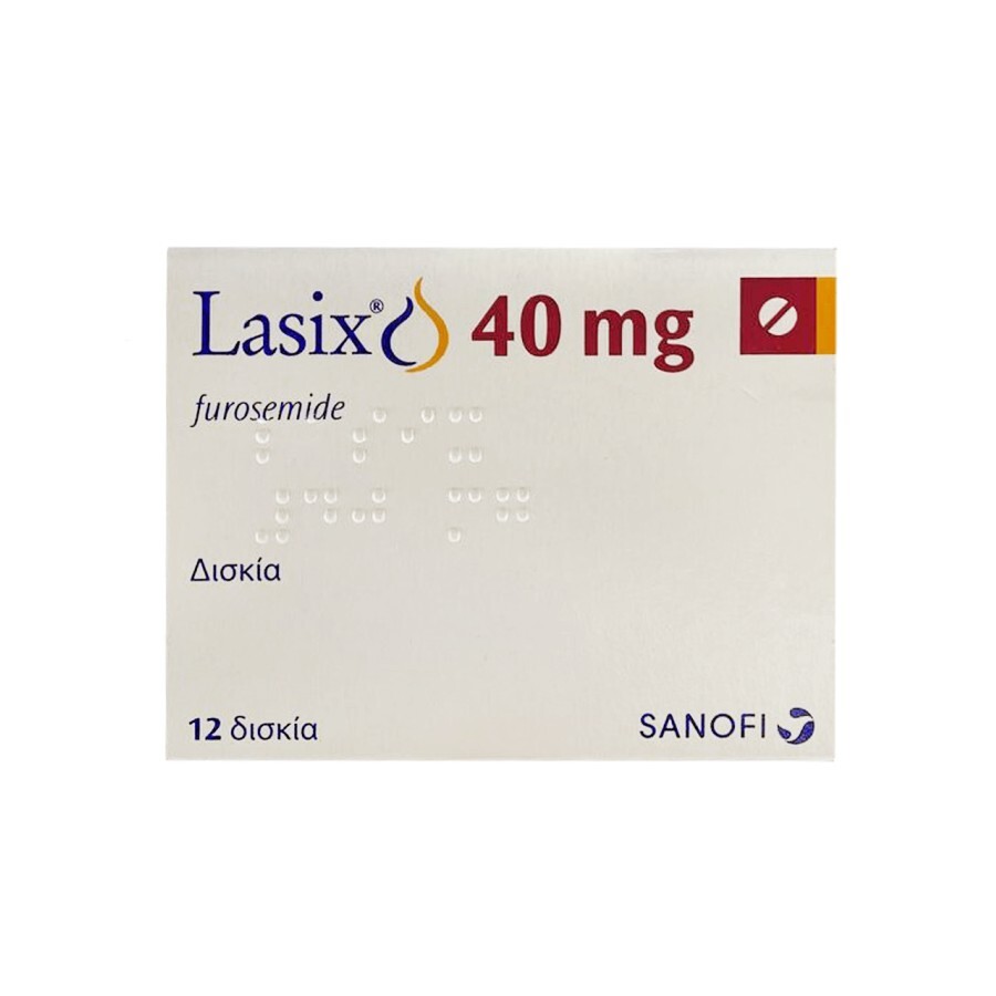 Lasix (Лазикс) діюча речовина фуросемід 40 мг табл. №12 : ціни та характеристики