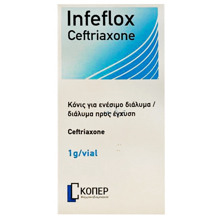 Infeflox 1 г действ. вещество цефтриаксон №1: цены и характеристики