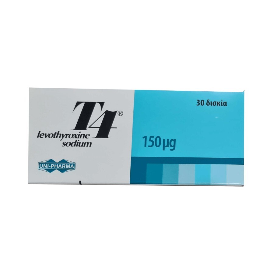 T4 левотироксин 150 мг табл. №30: ціни та характеристики