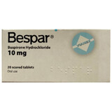 Bespar действующее вещество Буспирон 10 mg табл. №20