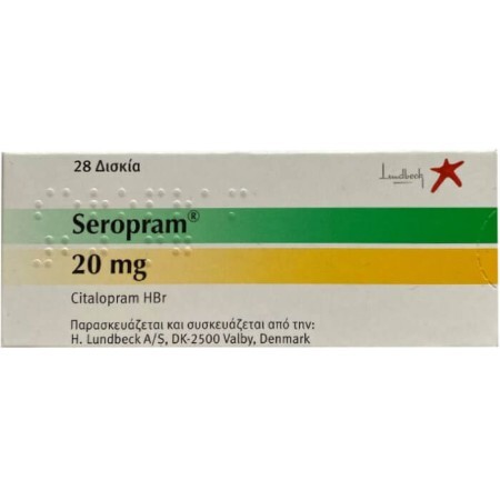 Seropram/Pramital/Talosin действующее вещество Циталопрам 20 mg табл. №28