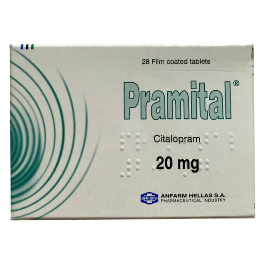 Seropram/Pramital/Talosin действующее вещество Циталопрам 20 mg табл. №28: цены и характеристики