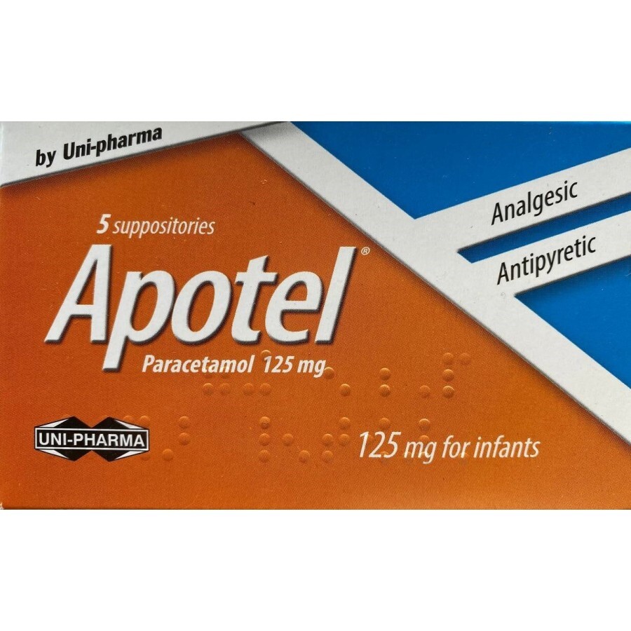 Apotel суп.ректал.125 мг №5: ціни та характеристики