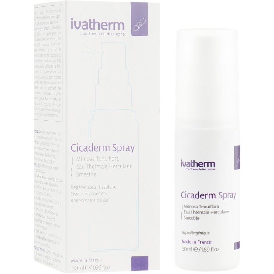 Спрей Ivatherm Cicaderm для восстановления кожи с экстрактом мимозы, 50 мл: цены и характеристики