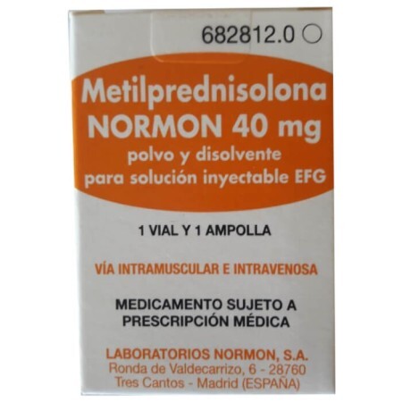 Metilprednisolona NORMON (діюча речовина Метилпреднізолон) 40 mg амп. №1 