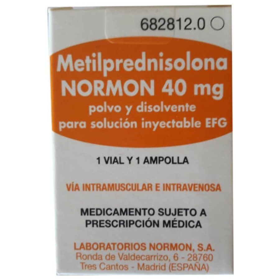 Metilprednisolona NORMON (діюча речовина Метилпреднізолон) 40 mg амп. №1 : ціни та характеристики