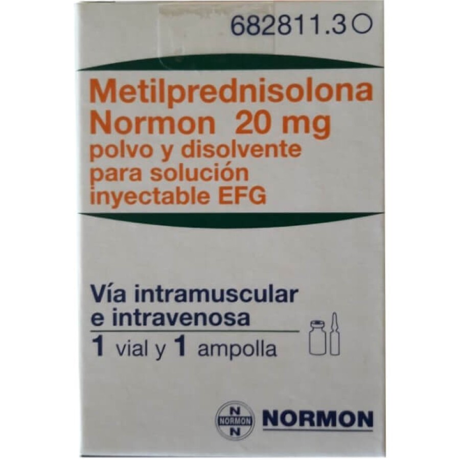 Metilprednisolona NORMON (діюча речовина Метилпреднізолон) 20 mg амп. №2: ціни та характеристики