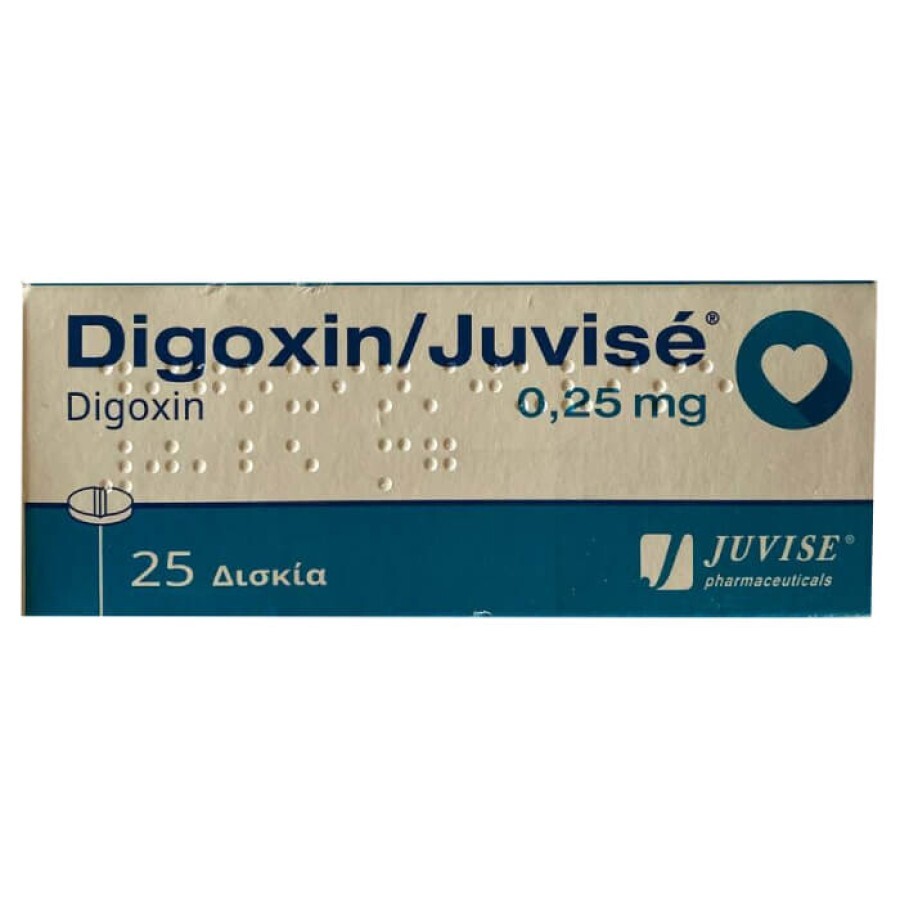 Digoxina (Дигоксин) табл. 0.25 mg №25: цены и характеристики