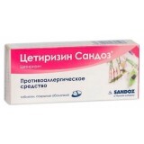 Цетиризин Сандоз табл. в/плівк. обол. 10 мг №7