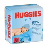  Вологі серветки Huggies Pure дитячі  3х56шт  