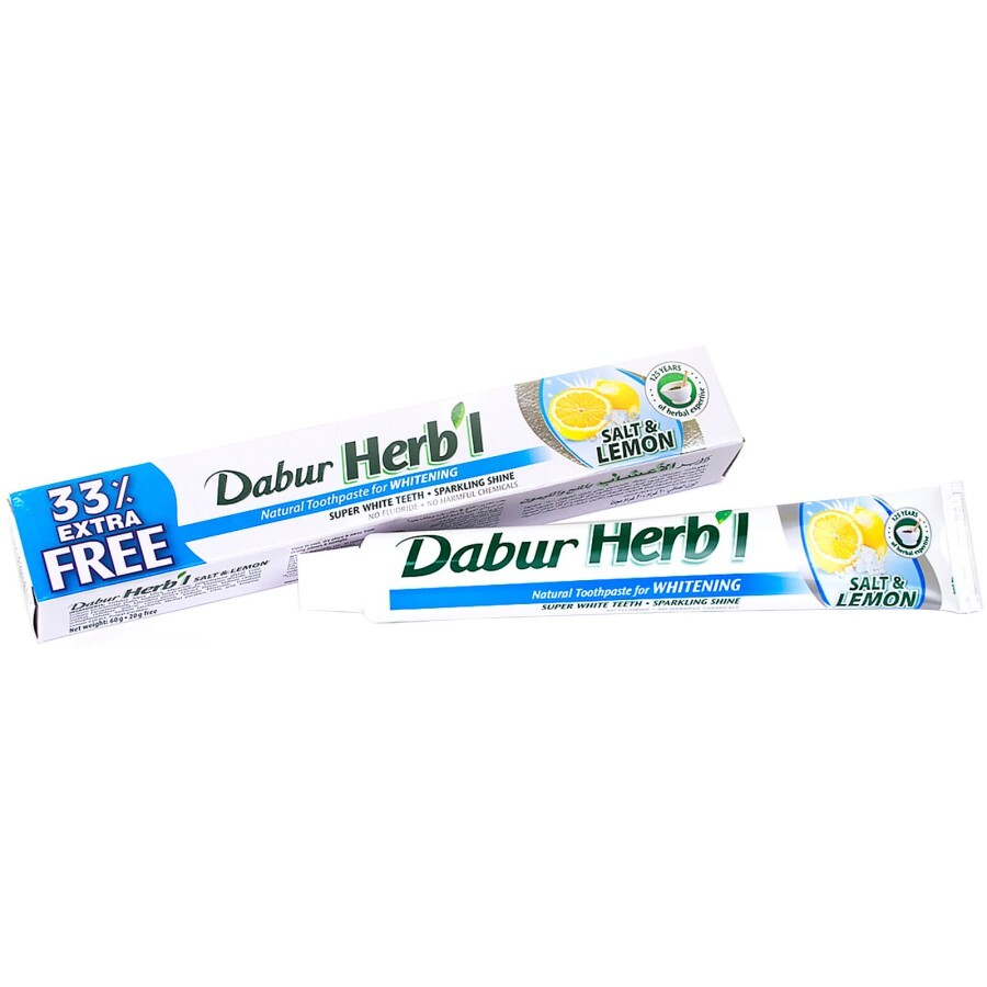 Зубная паста Dabur Herb'l Отбеливающая cоль и лимон 80 г: цены и характеристики