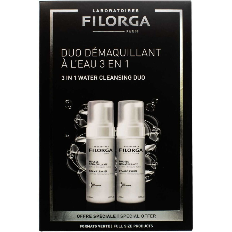 Набір Мус для обличчя та контуру очей Filorga очищаючий і зволожуючий 150 мл 1+1: ціни та характеристики