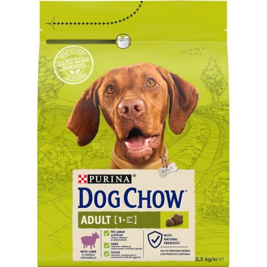 Сухой корм для собак Purina Dog Chow Adult Lamb Сухой с ягненком 2.5 кг: цены и характеристики