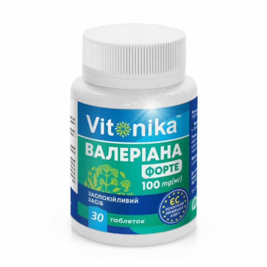 Валеріана Vitonika Форте 100 мг у капсулах №30: ціни та характеристики