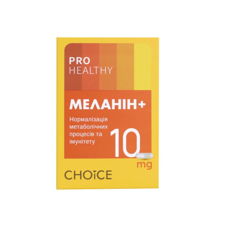 Меланин+ Choice Pro Healthy Мощный антиоксидант 10 мг 30 капсул: цены и характеристики